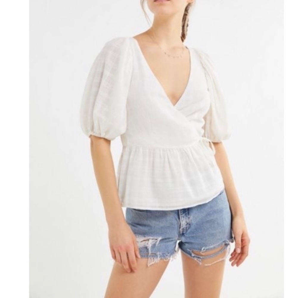 White Wrap Top